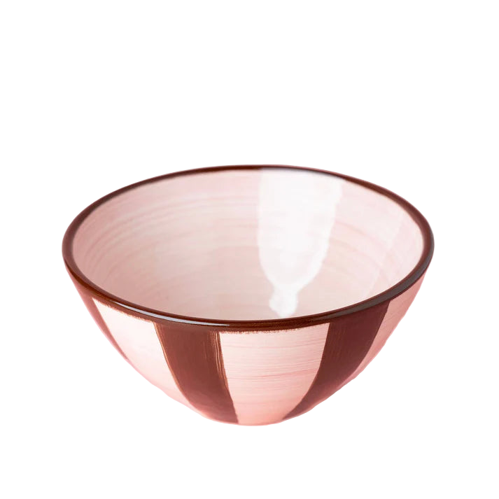 Ceramic Salad Bowl, Rose and Chocolate