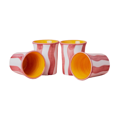 Noelle Ceramic Mug, Paca Pink Stripes