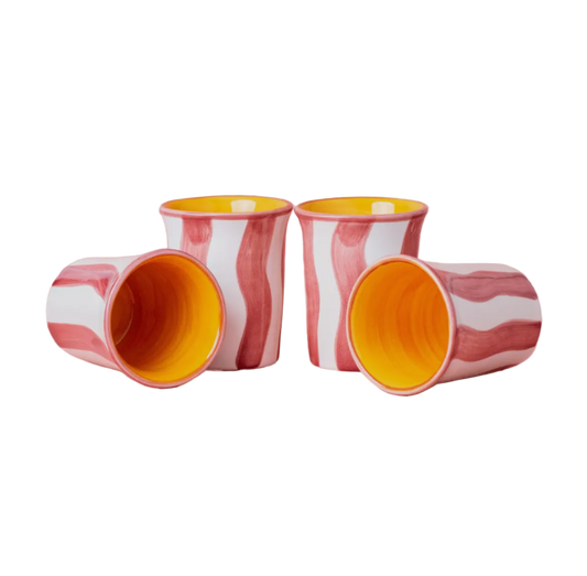 Noelle Ceramic Mug, Paca Pink Stripes