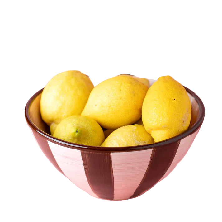 Ceramic Salad Bowl, Rose and Chocolate