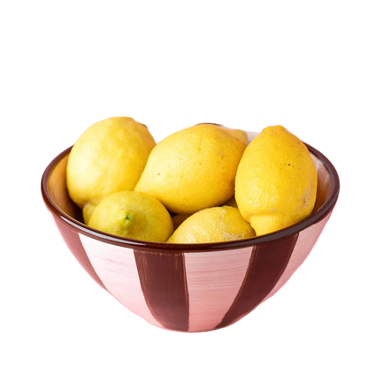 Ceramic Salad Bowl, Rose and Chocolate