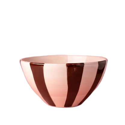 Ceramic Salad Bowl, Rose and Chocolate