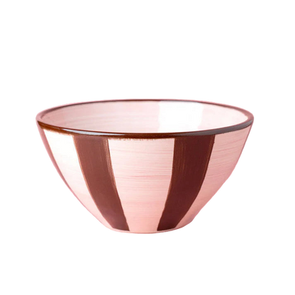 Ceramic Salad Bowl, Rose and Chocolate